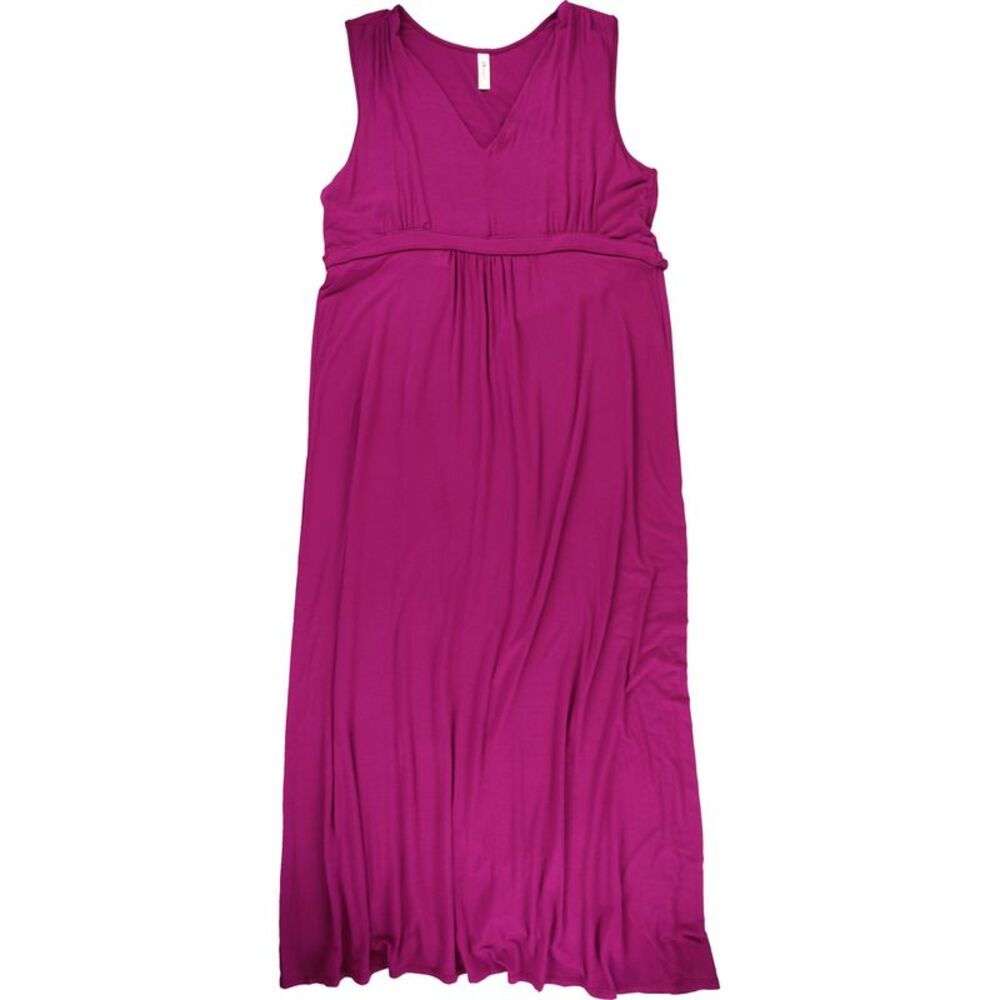 24seven Womens Plus Size V-Neck Sleeveless Maxi Dress, NWT